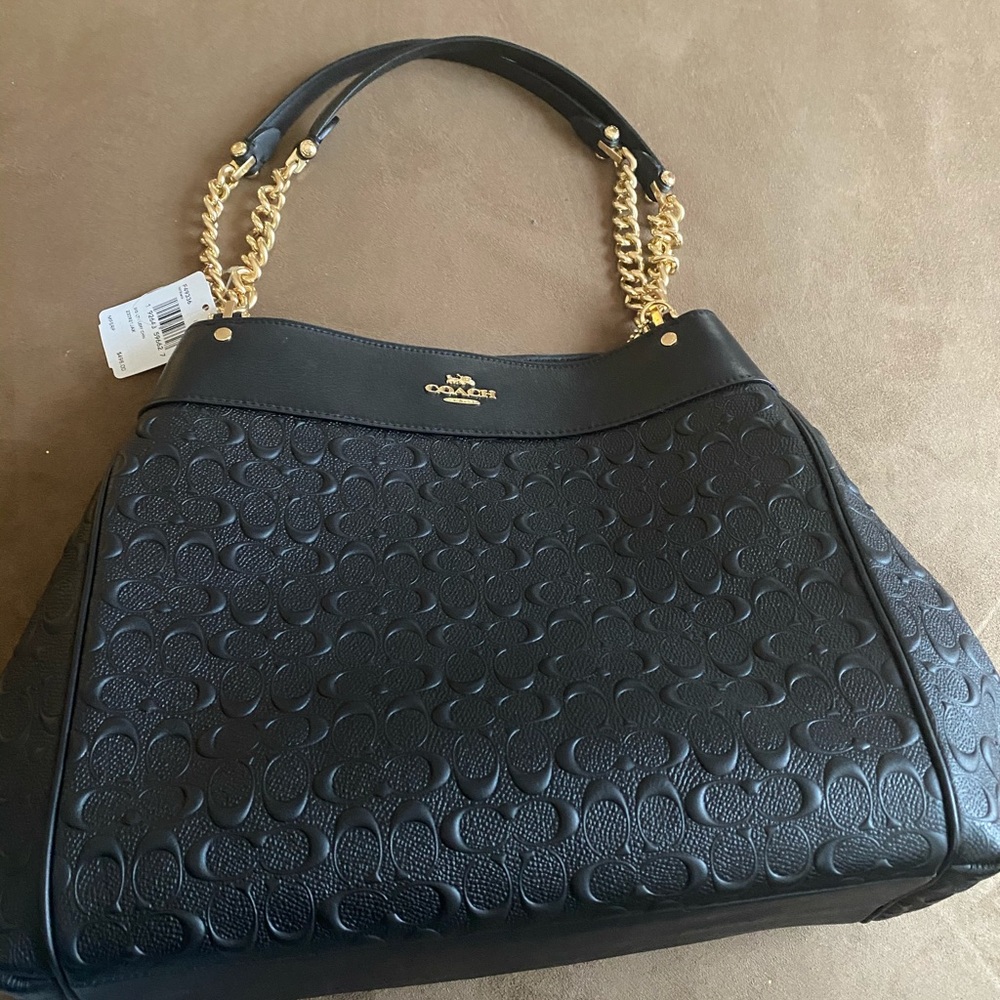 Sleek black handbag